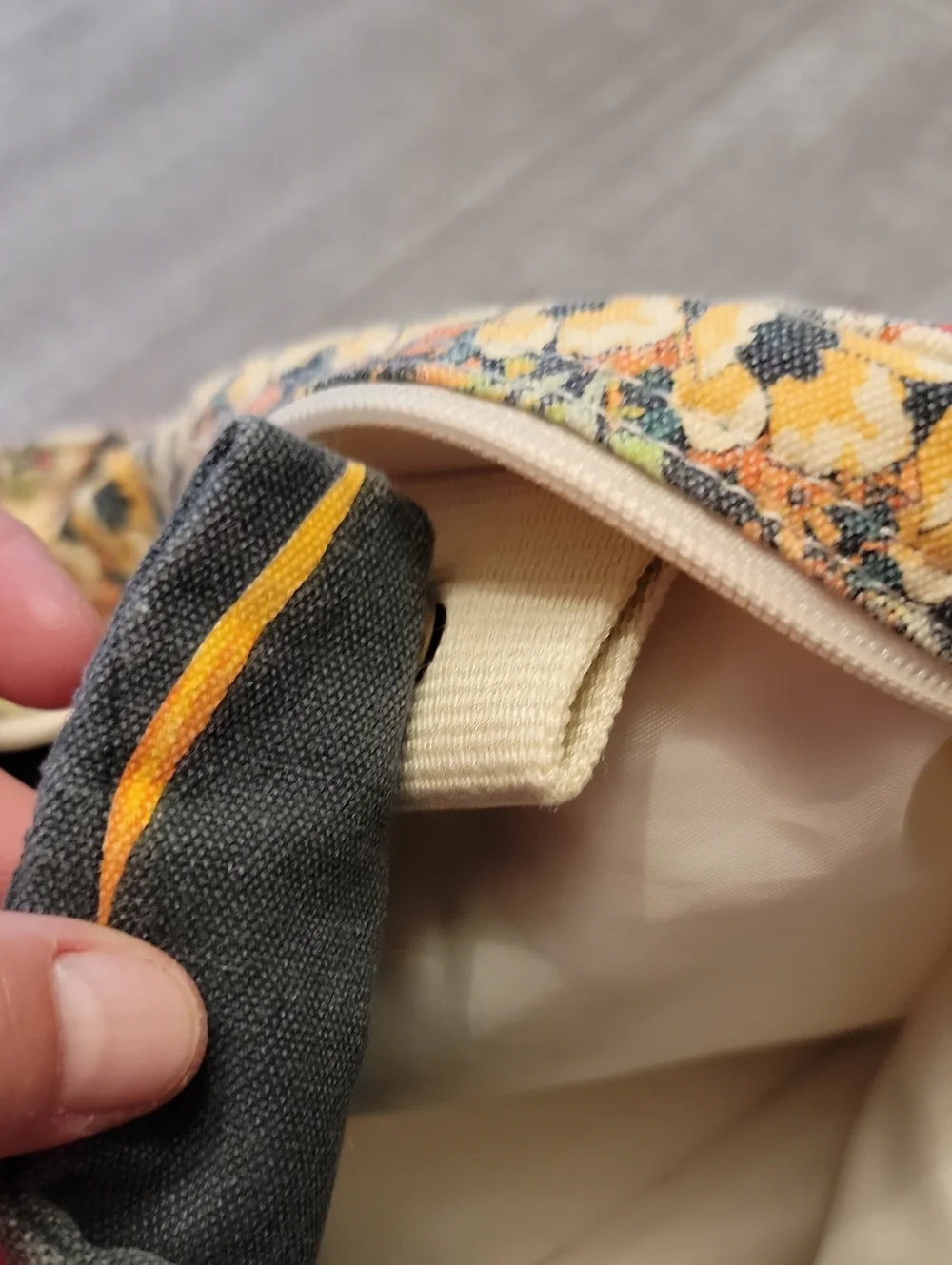O'Neill Floral Canvas Tote Bag in Yellow & Cream